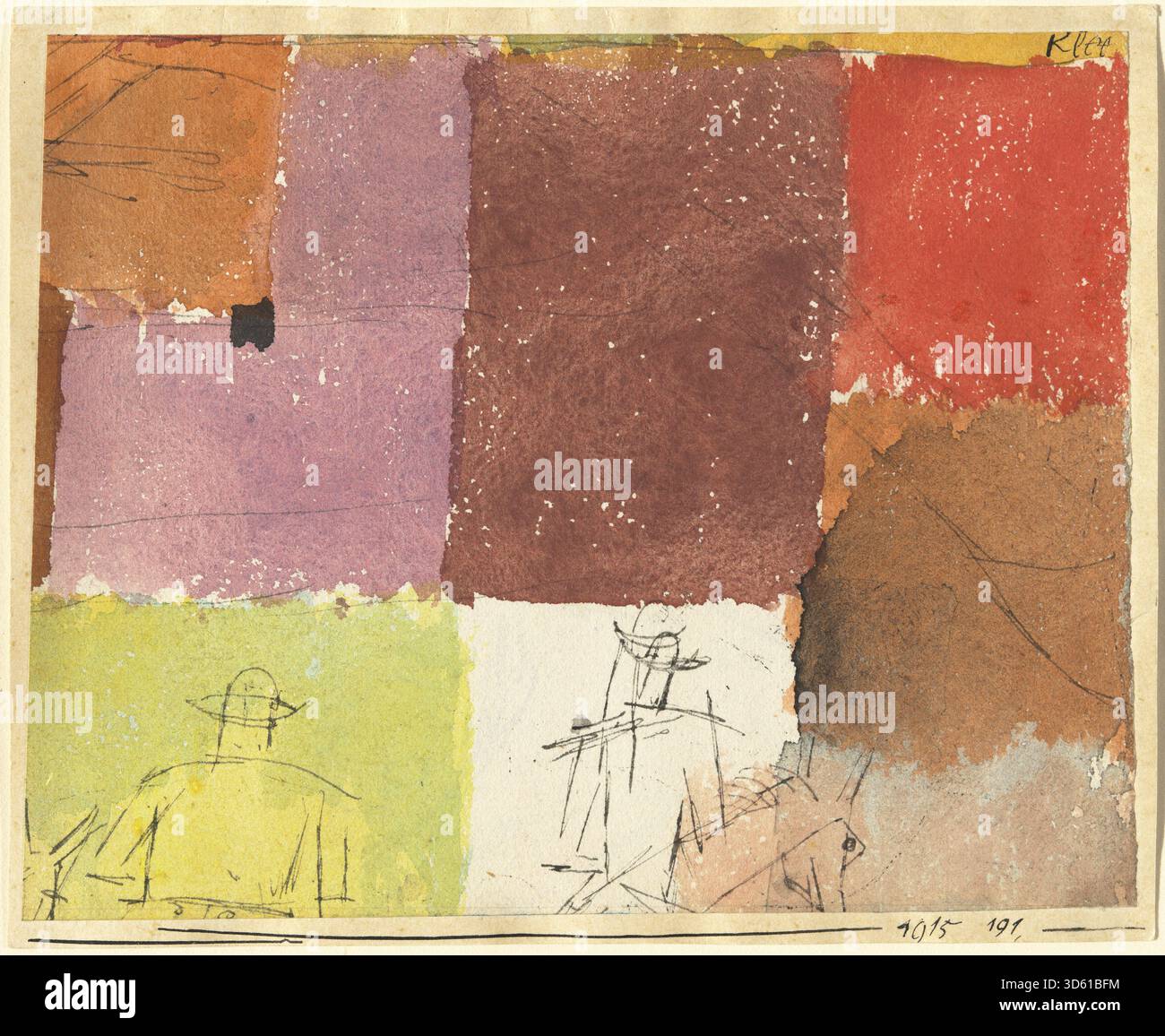 Paul Klee's 'Composition with Figures' shows abstract human forms ...