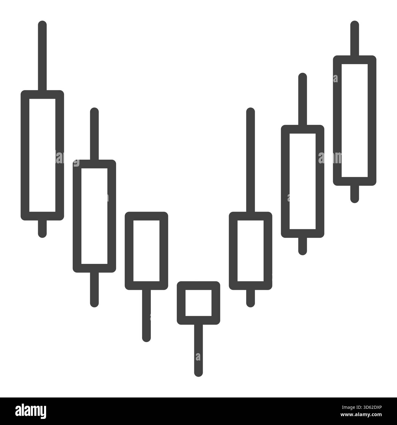 Stock Trading Chart vector Trading and Investment concept icon or ...