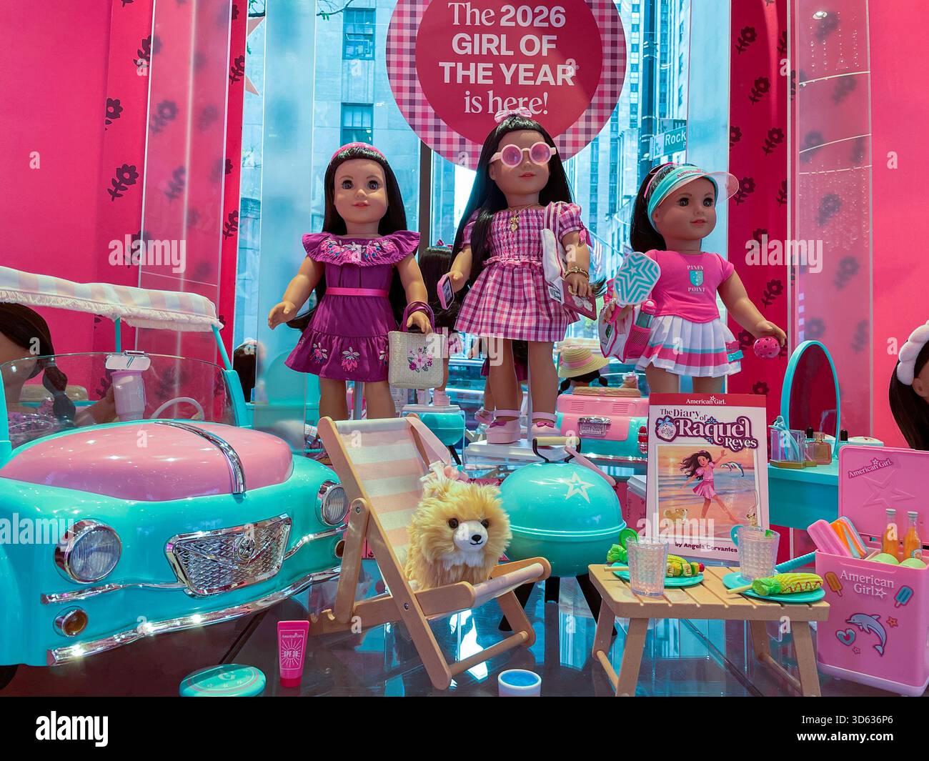 The American Girl Store in Rockefeller Center is popular, New York City, USA  2025 - Smartphone Captured Stock Image