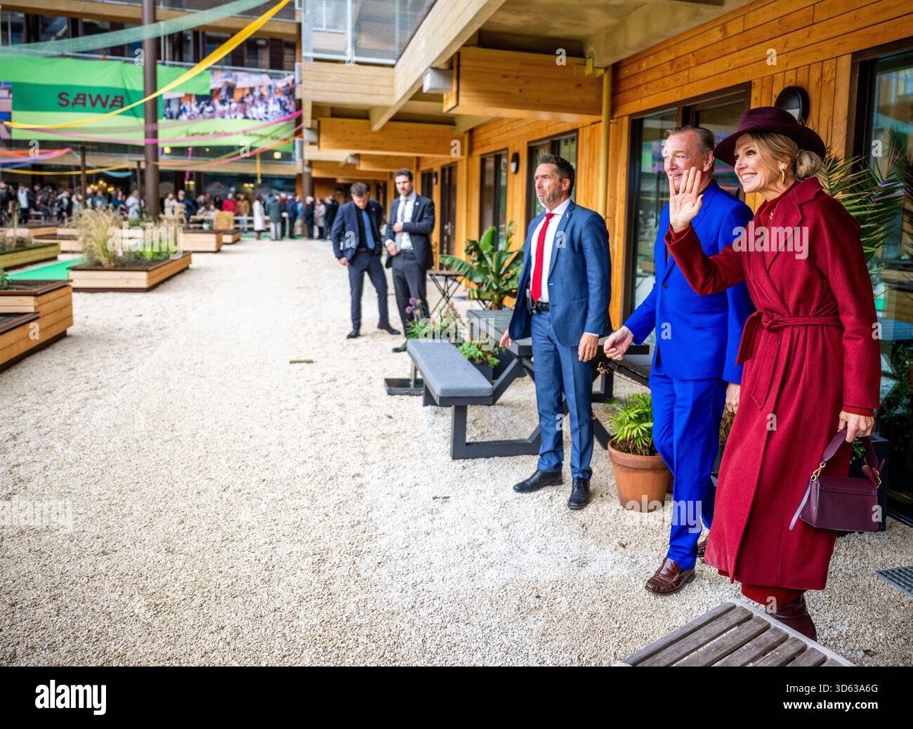 ROTTERDAM – Queen Maxima is given a tour of the SAWA residential ...