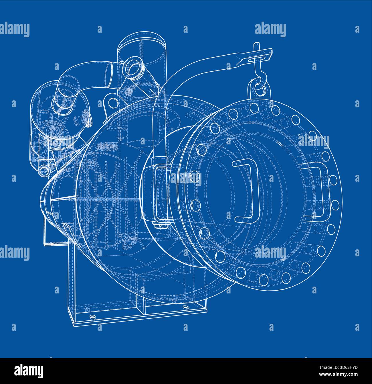 Technical Blueprint of Industrial Equipment Stock Vector Image & Art ...