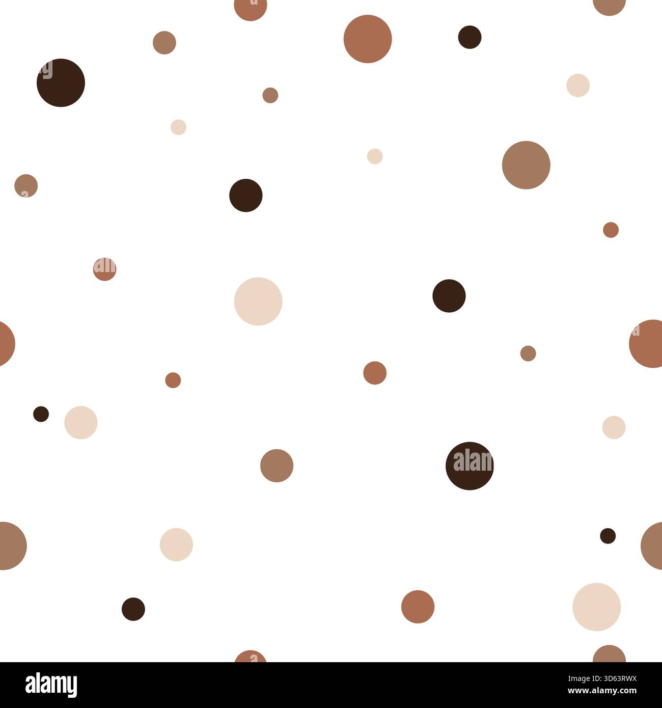 Abstract Dot Seamless Pattern With Brown Color Stock Vector