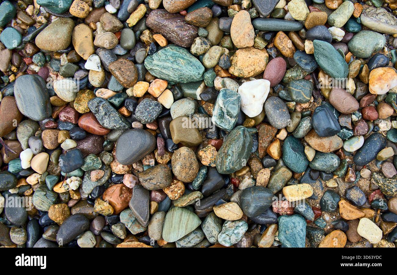 Beach Stones, Llyn Peninsula, Wales Stock Photo