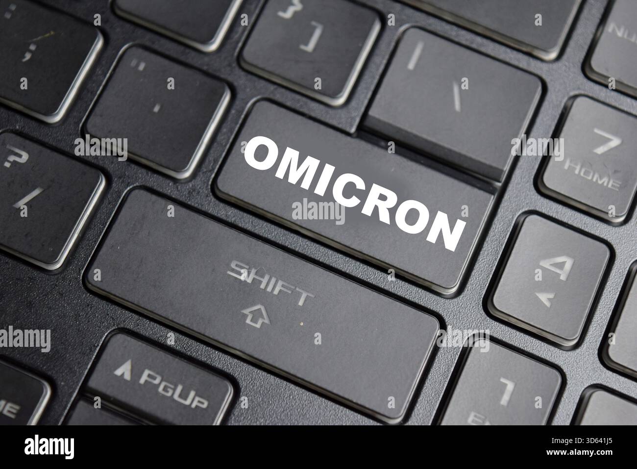 Omicron is the name given to a variant of the SARS-CoV-2 virus button ...
