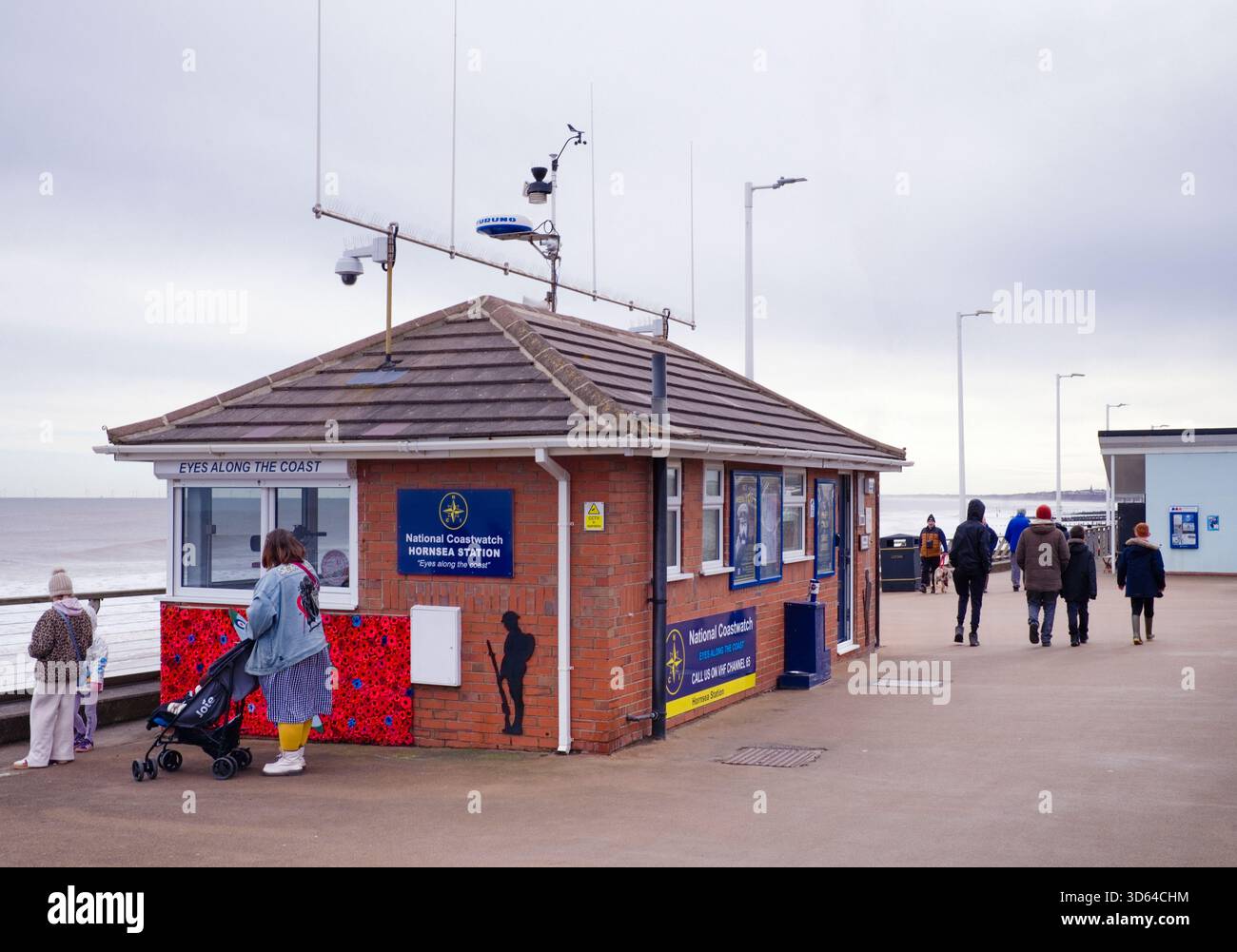 National Coastwatch Institution watch station at Hornsea Stock Photo ...