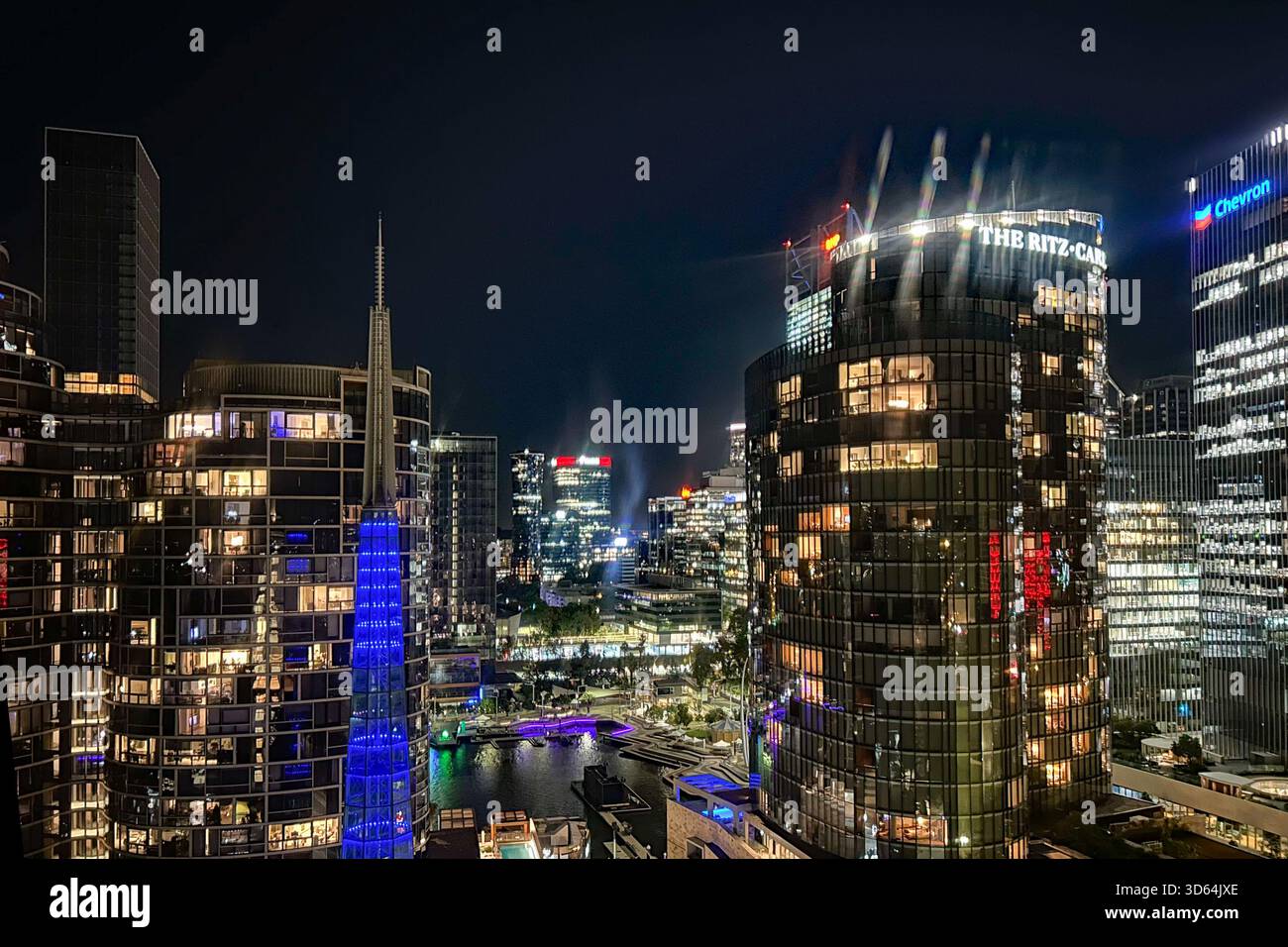 The Ritz Carlton & The Swan Bell Tower feature in this illuminated ...
