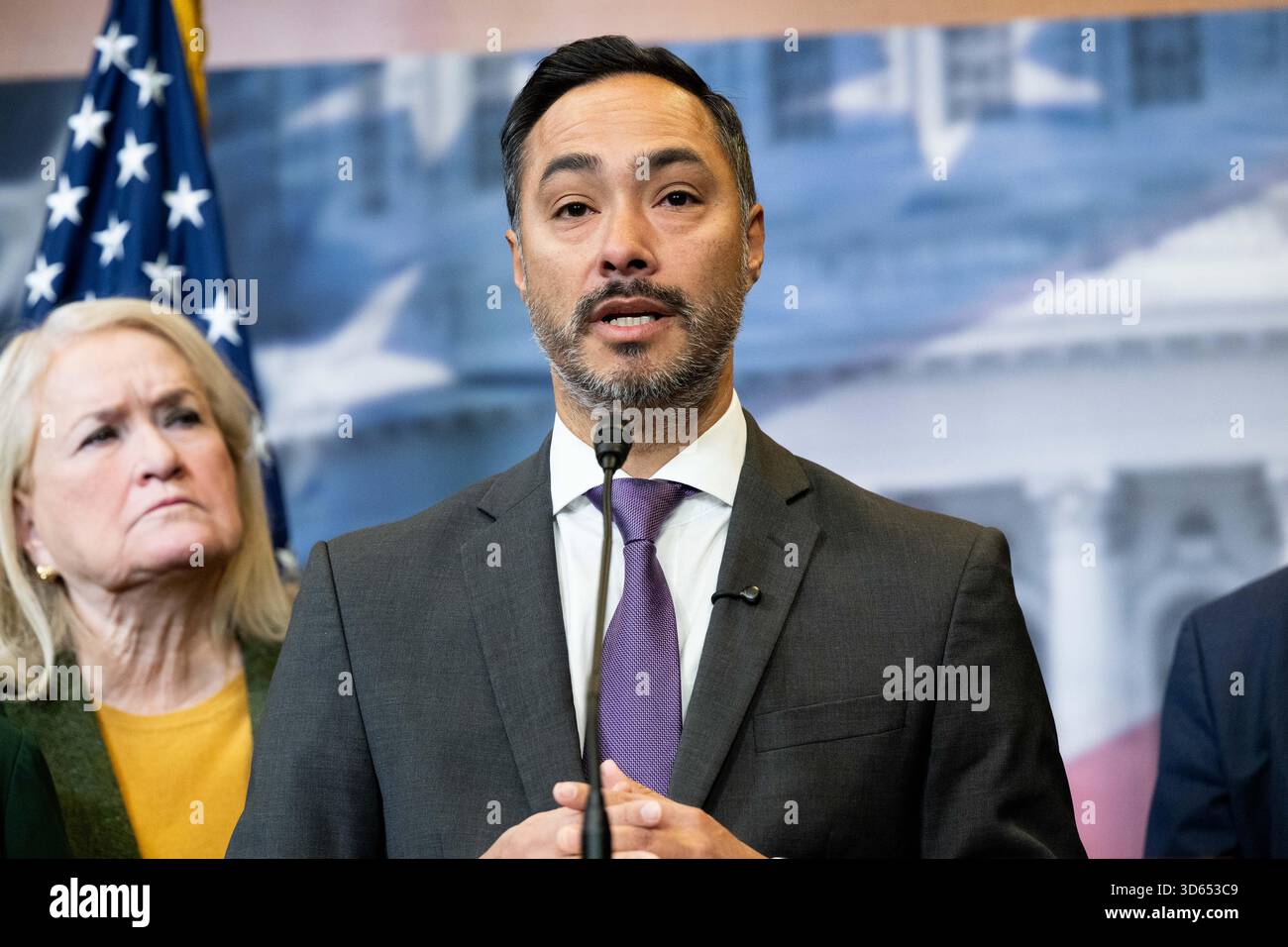 U.S. Representative Joaquin Castro (D-TX) speaking at a Congressional ...