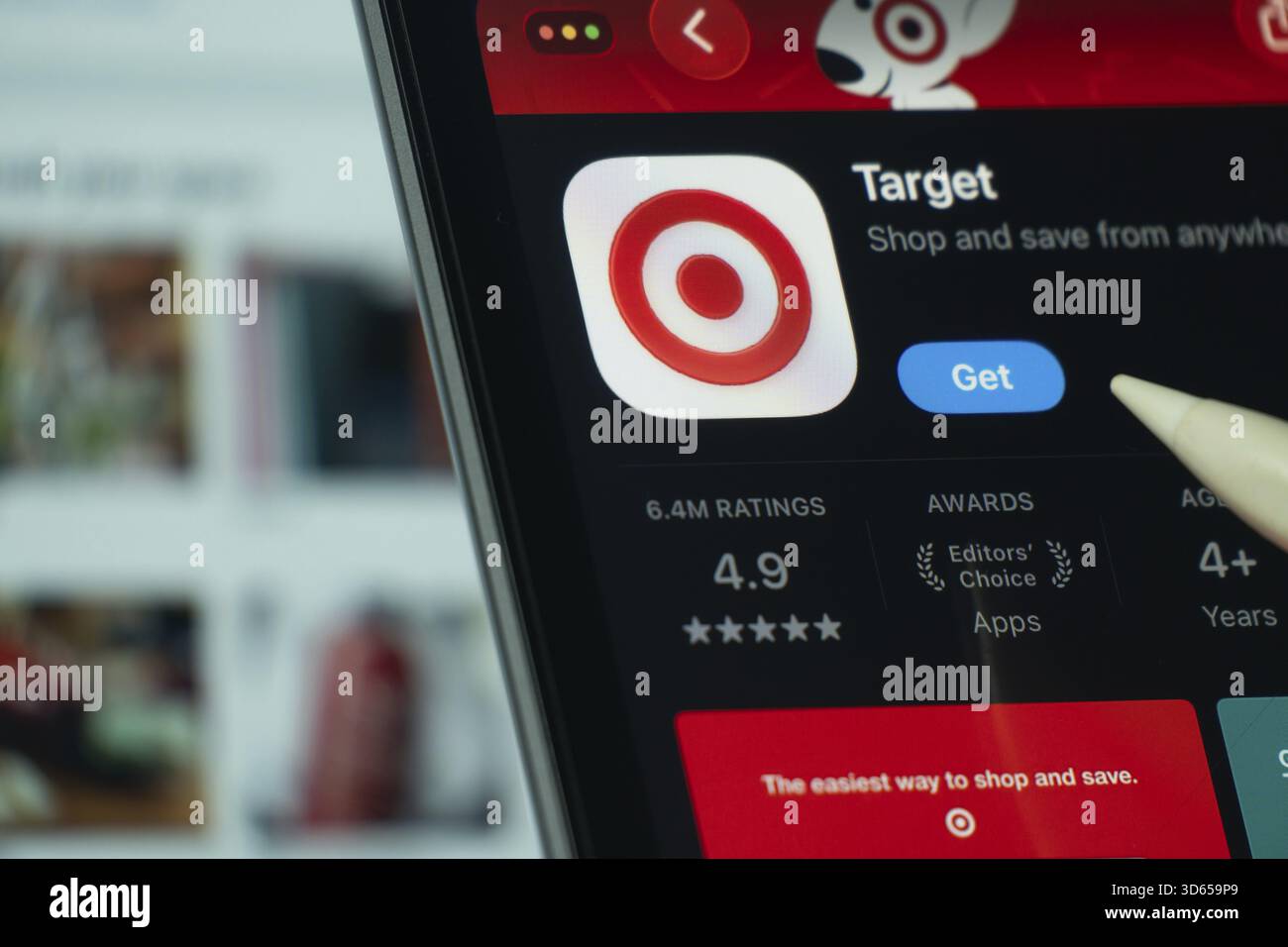 Dhaka, Bangladesh- 24 Oct 2025: A iPad screen displaying the Target app ...