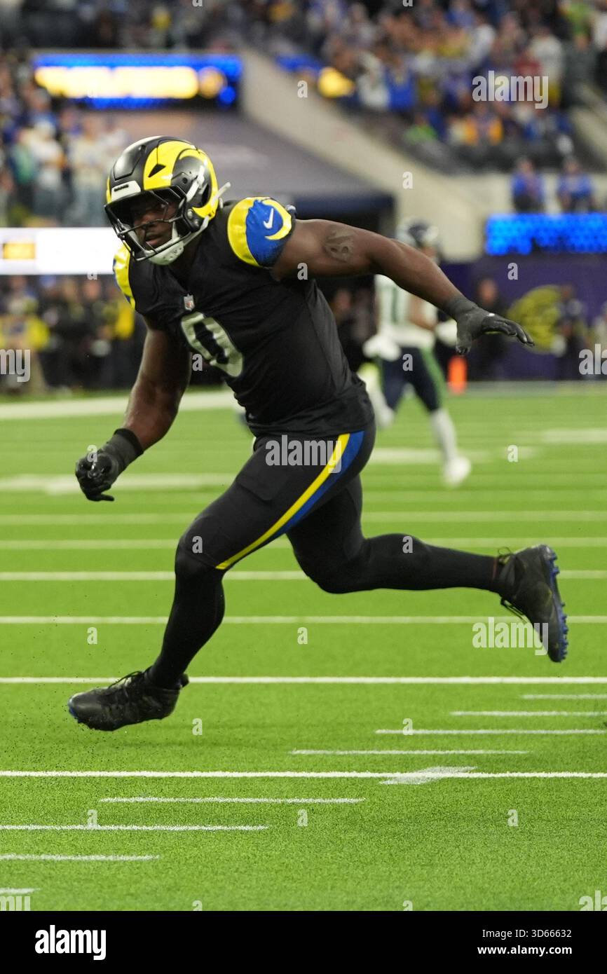 Los Angeles Rams linebacker Byron Young isolated action during the ...