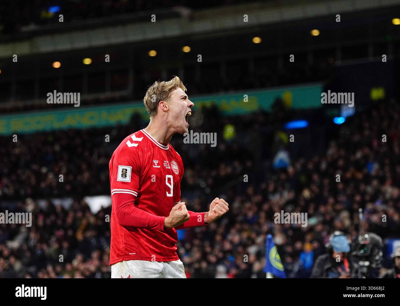 November 18 2025: Rasmus Hoejlund of Denmark celebrate during a World ...