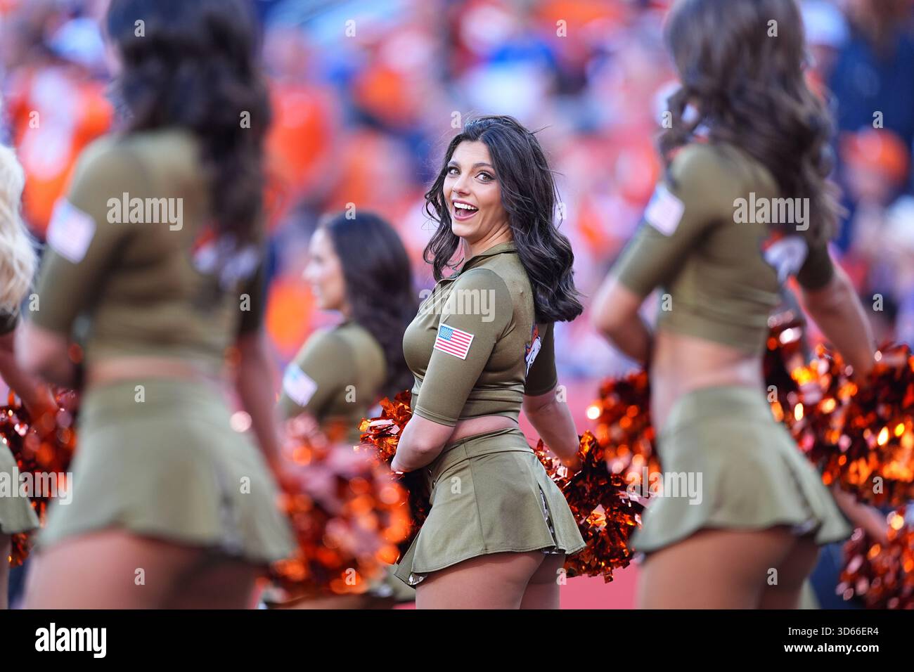 Denver Broncos Cheerleaders Perform In The First Half Of An NFL 