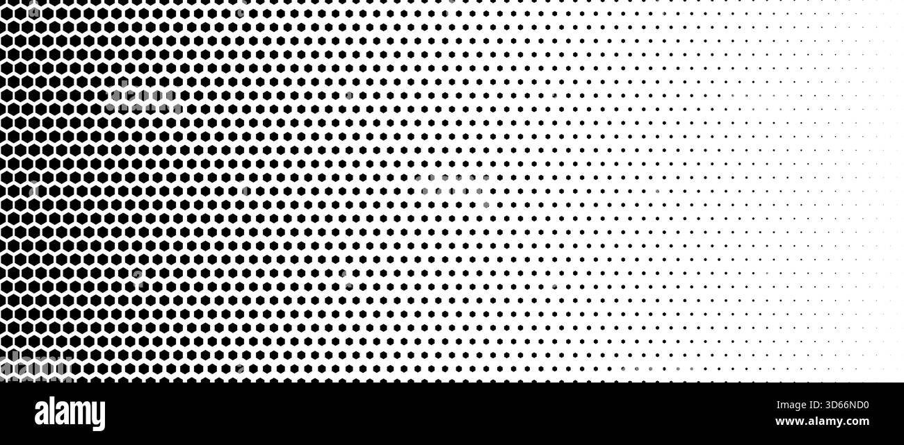 Black hexagon gradient texture. Fading honeycomb pattern background ...