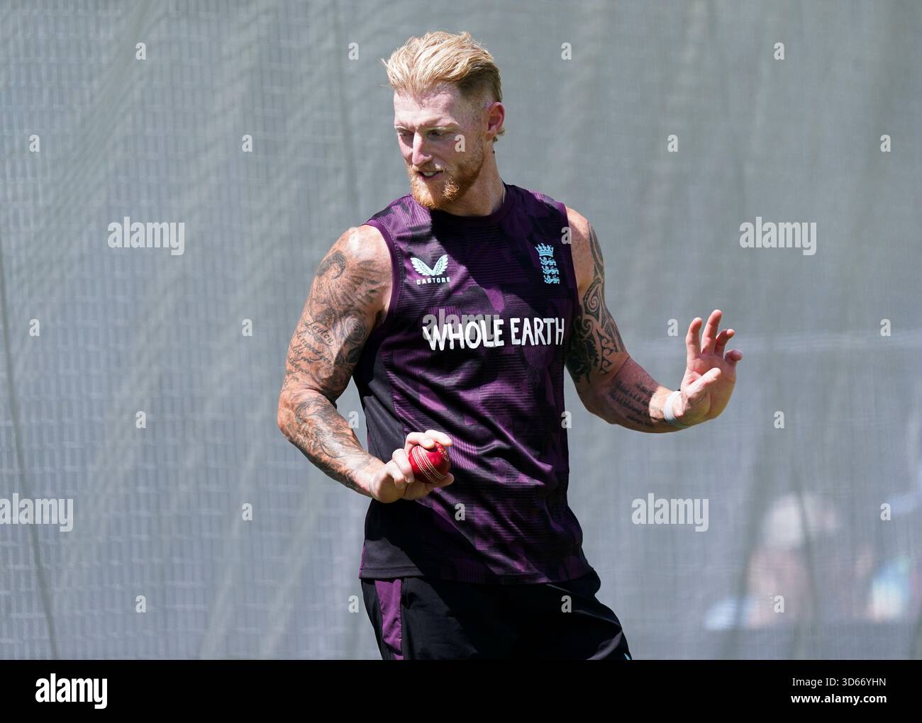 England's Ben Stokes during a nets session at the Optus Stadium, Perth ...