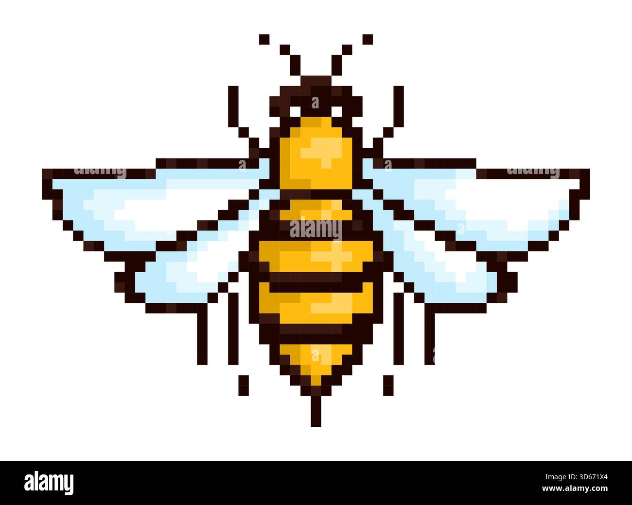 The pixel bee symbol in flight Stock Vector Image & Art - Alamy