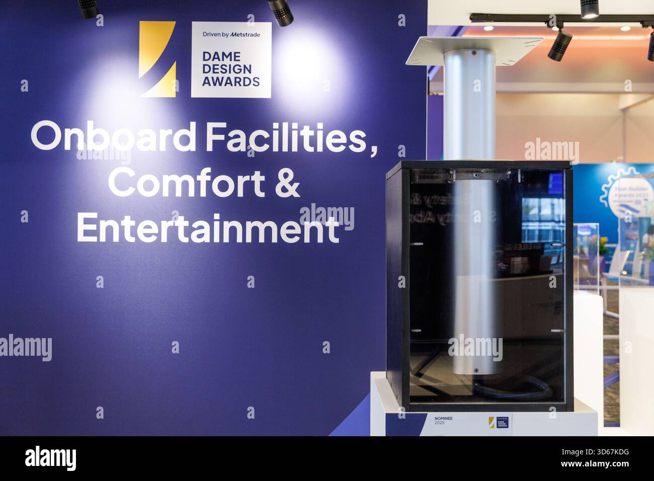 General view of the product exhibition showcasing category winners and ...
