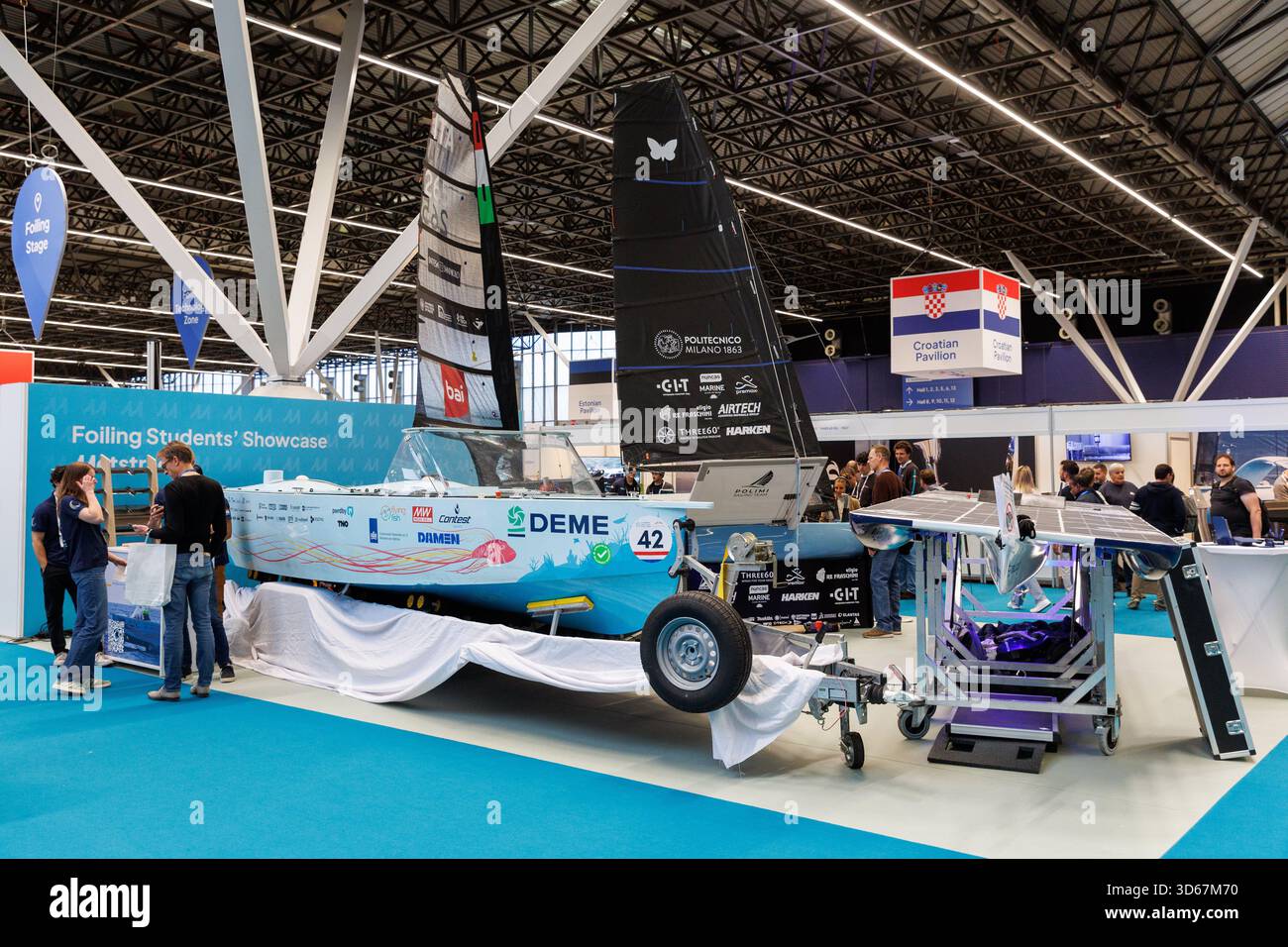 General view of exhibitors and product displays across multiple themed ...