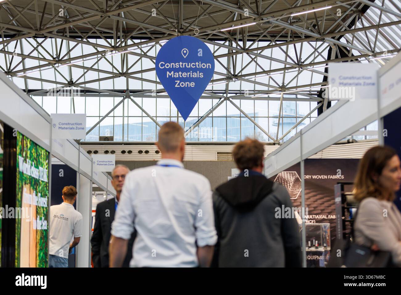 General view of exhibitors and product displays across multiple themed ...