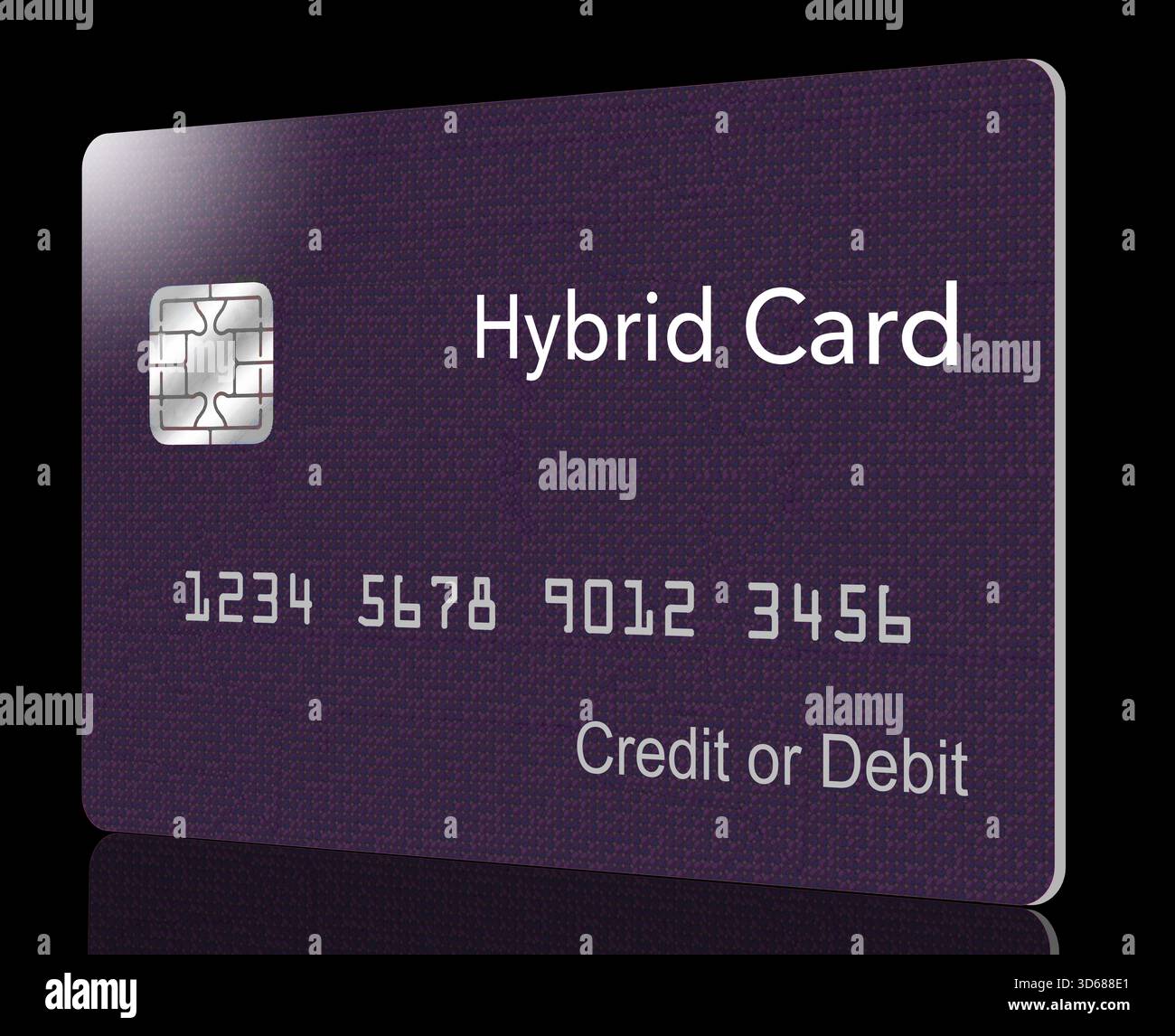 A mock 2 in 1 hybrid bank card that be used as both a debit card or a ...