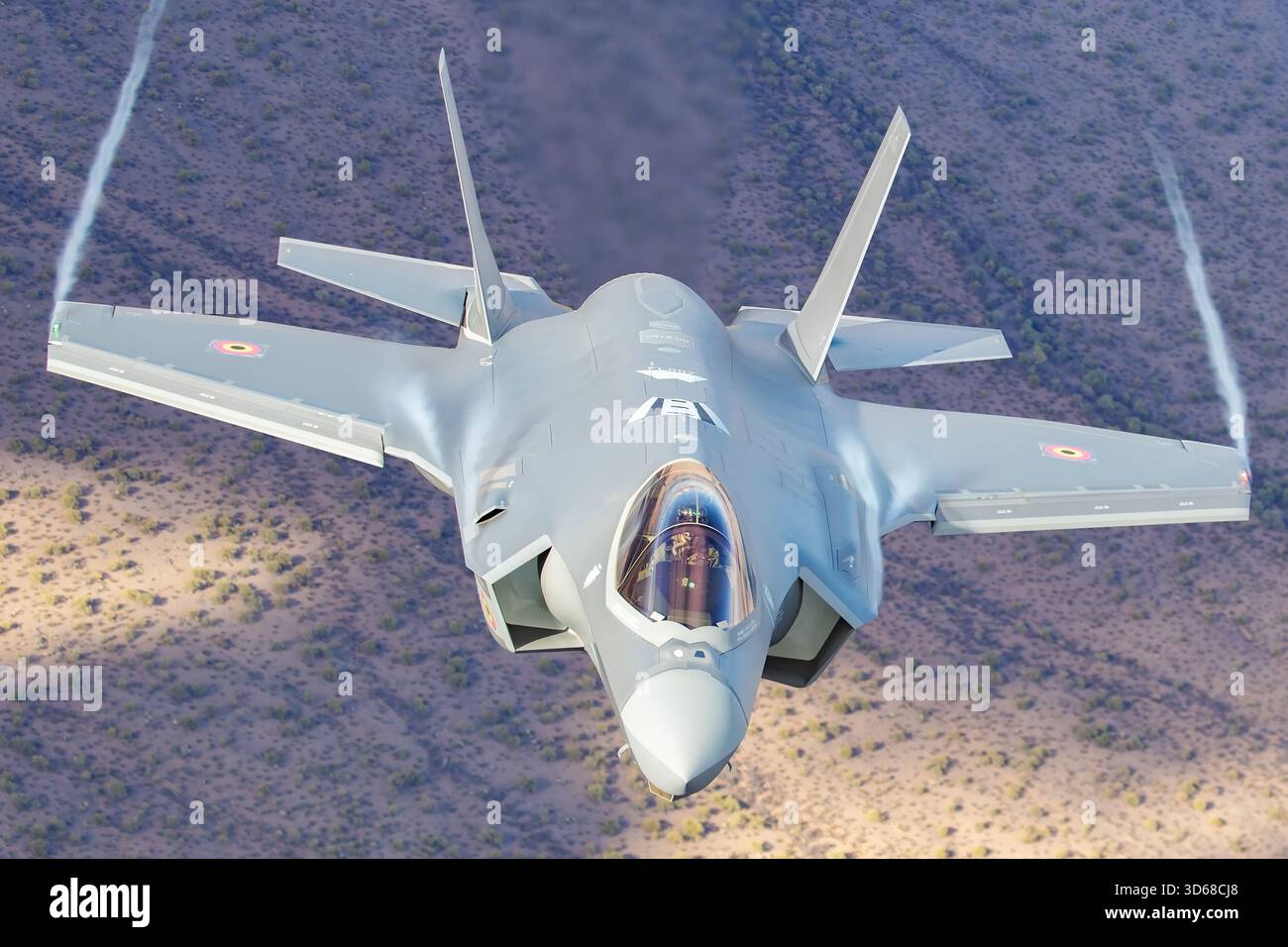 Belgian Air Force F-35A Lightning II during an early-season air-to-air ...