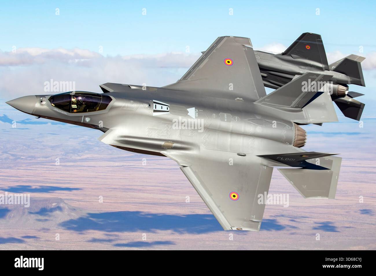 Belgian Air Force F-35A Lightning II during an early-season air-to-air ...