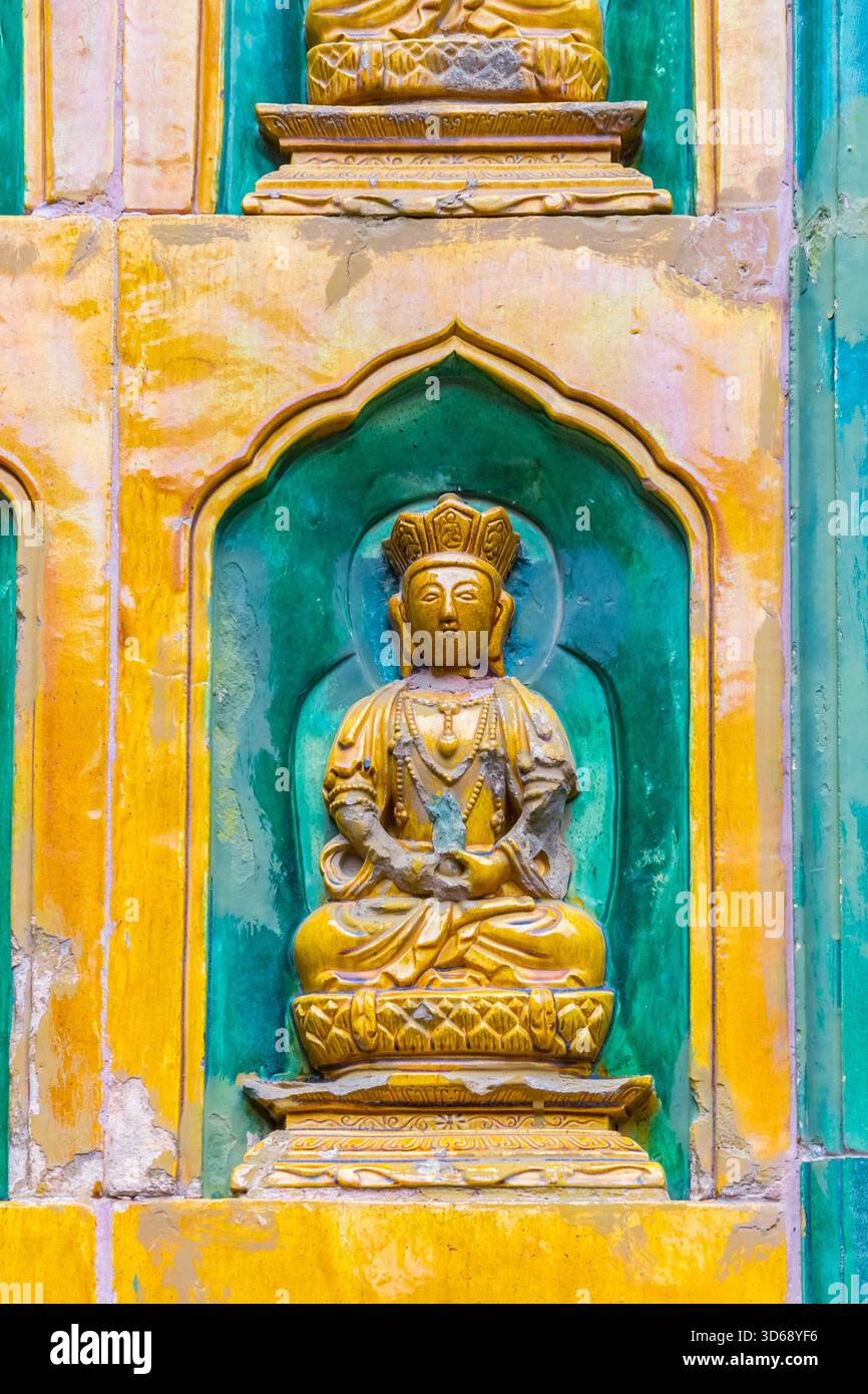 Littl Buddha statue in the Sea of WIsdom Temple of the Summer Palace in Beijing, China Stock Photo
