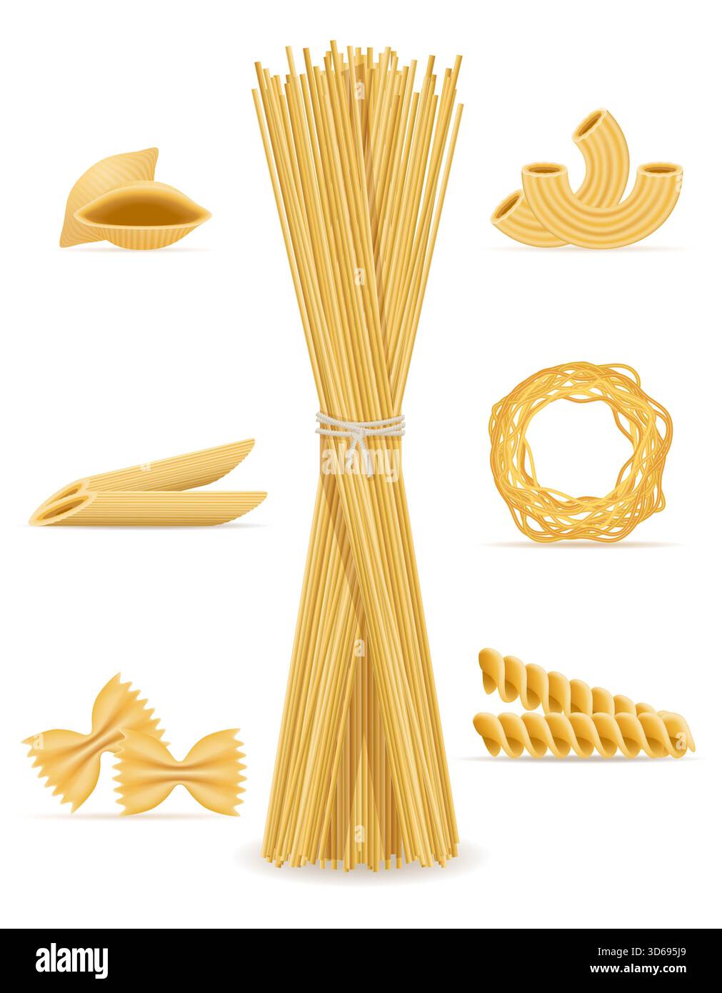 pasta icons cartoon stock vector illustration isolated on white ...