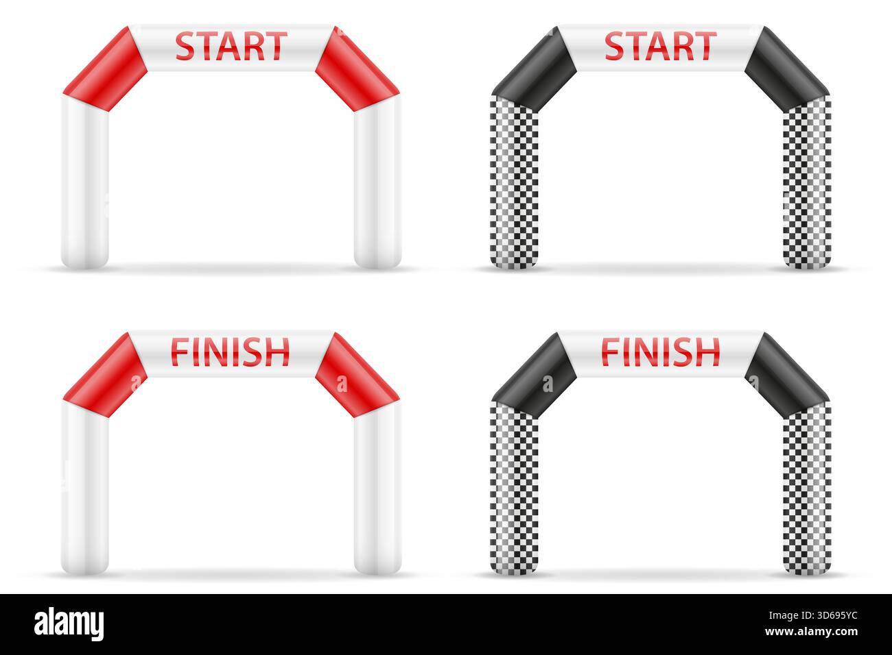 Running Finish Gate start finish inflatable line gates for sport game cartoon stock vector ...
