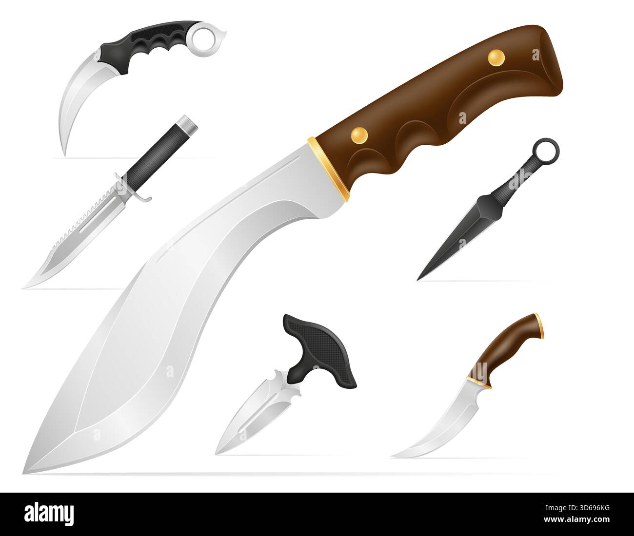 knife combat weapon cartoon stock vector illustration isolated on background Stock Vector