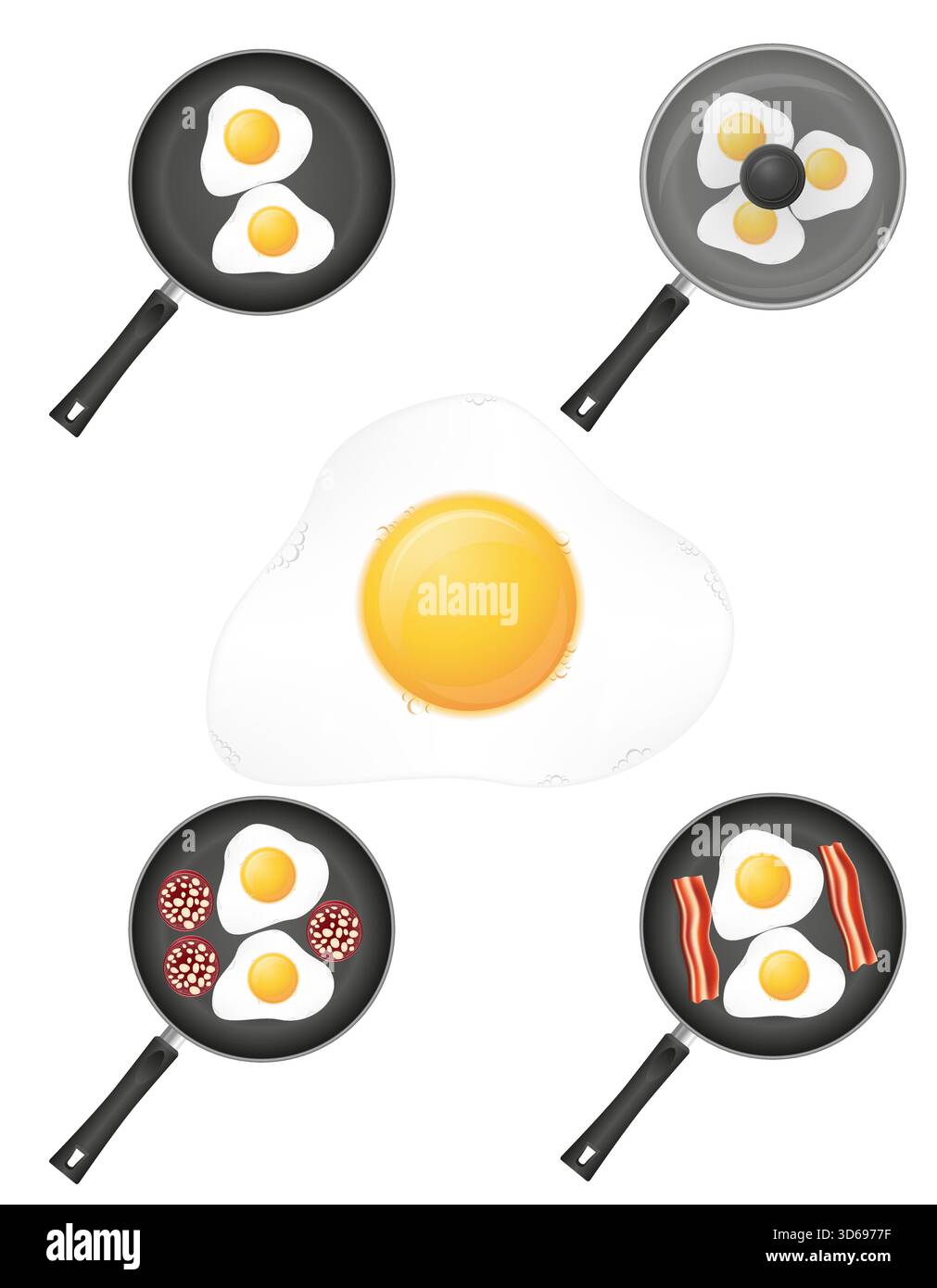 frying pan with lid cartoon stock vector illustration isolated on white background Stock Vector