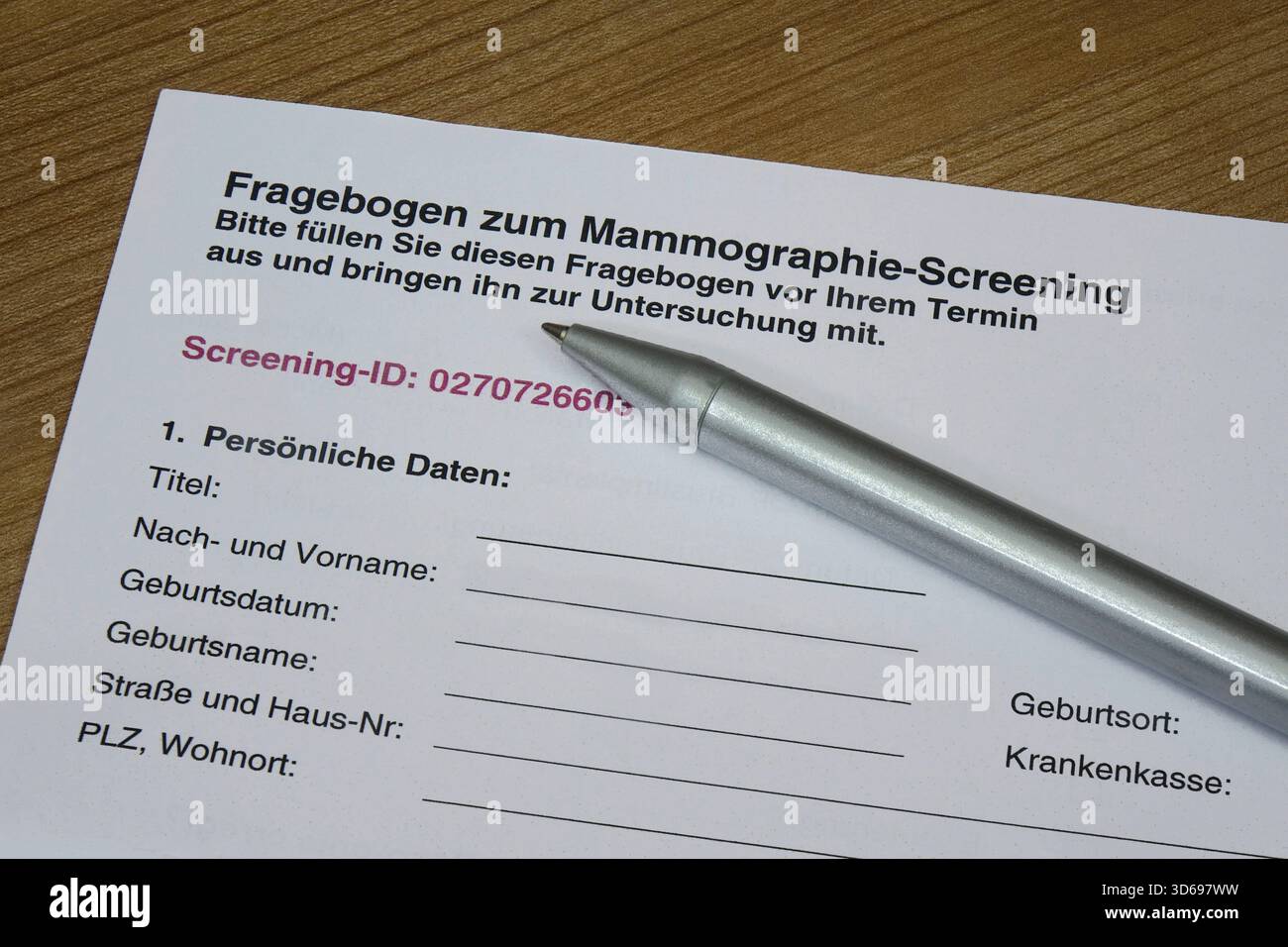 Mammography Questionnaire.pdf Fragebogen zum Mammographie-Screening Fragebogen zum Mammographie ...