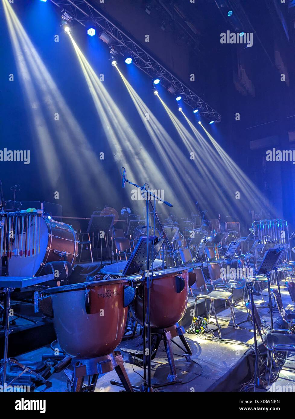 Instruments Consrt The orchestra's musical instruments are laid out on their workbenches ...