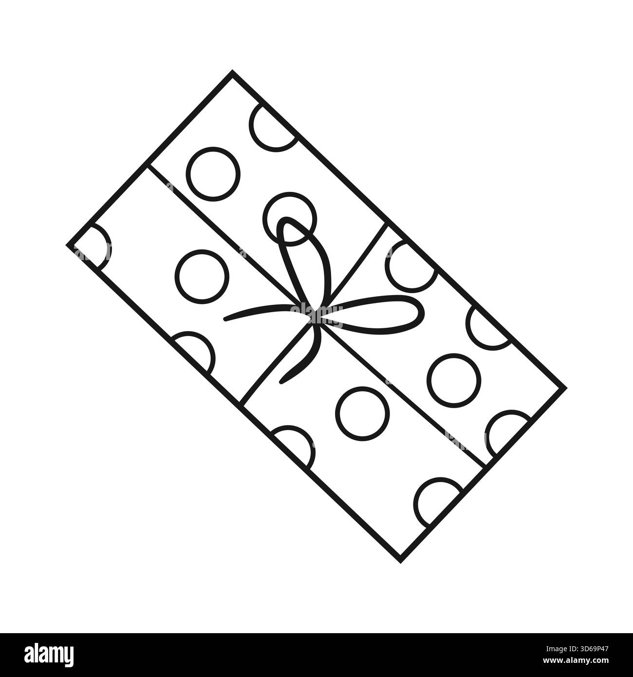 Christmas, winter icon. Present. Hand drawn monochrome illustrations ...