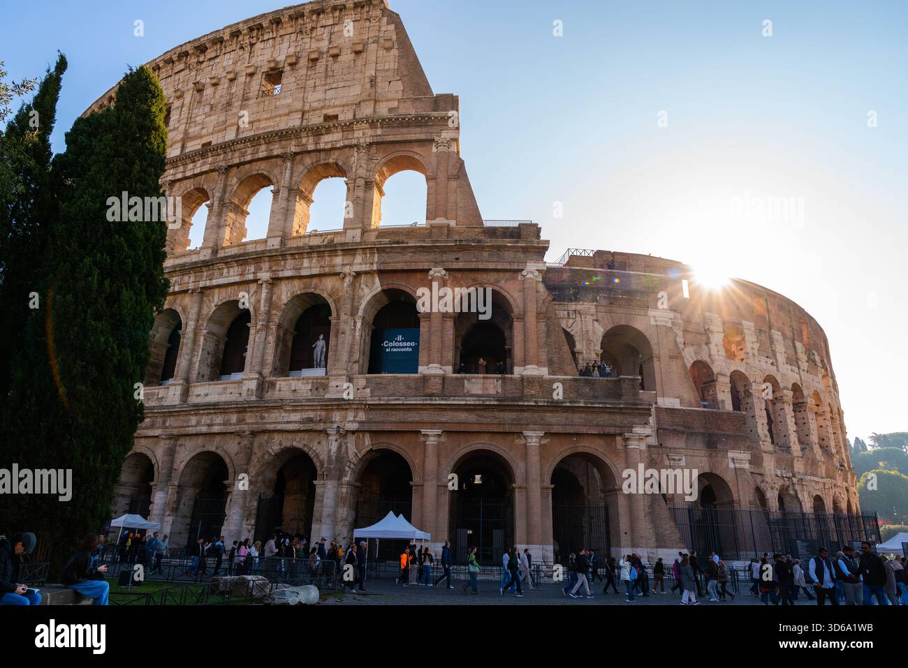 Colosseum in Rome, Italy, exterior view of the ancient Roman ...