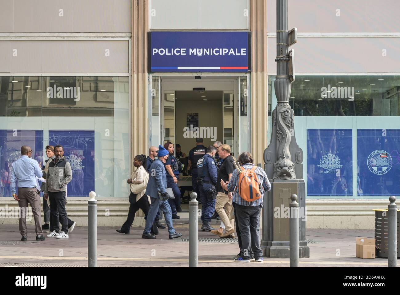 Polizeistation, Wache, La Canebiere, Marseille, Frankreich *** Police ...