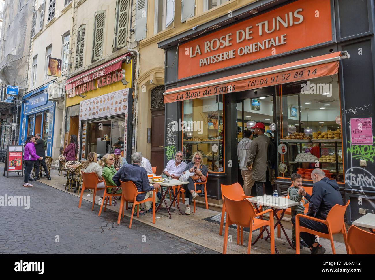Tunesisches Restaurant, Straßencafe, La Rose de Tunis, Rue Pavillon ...