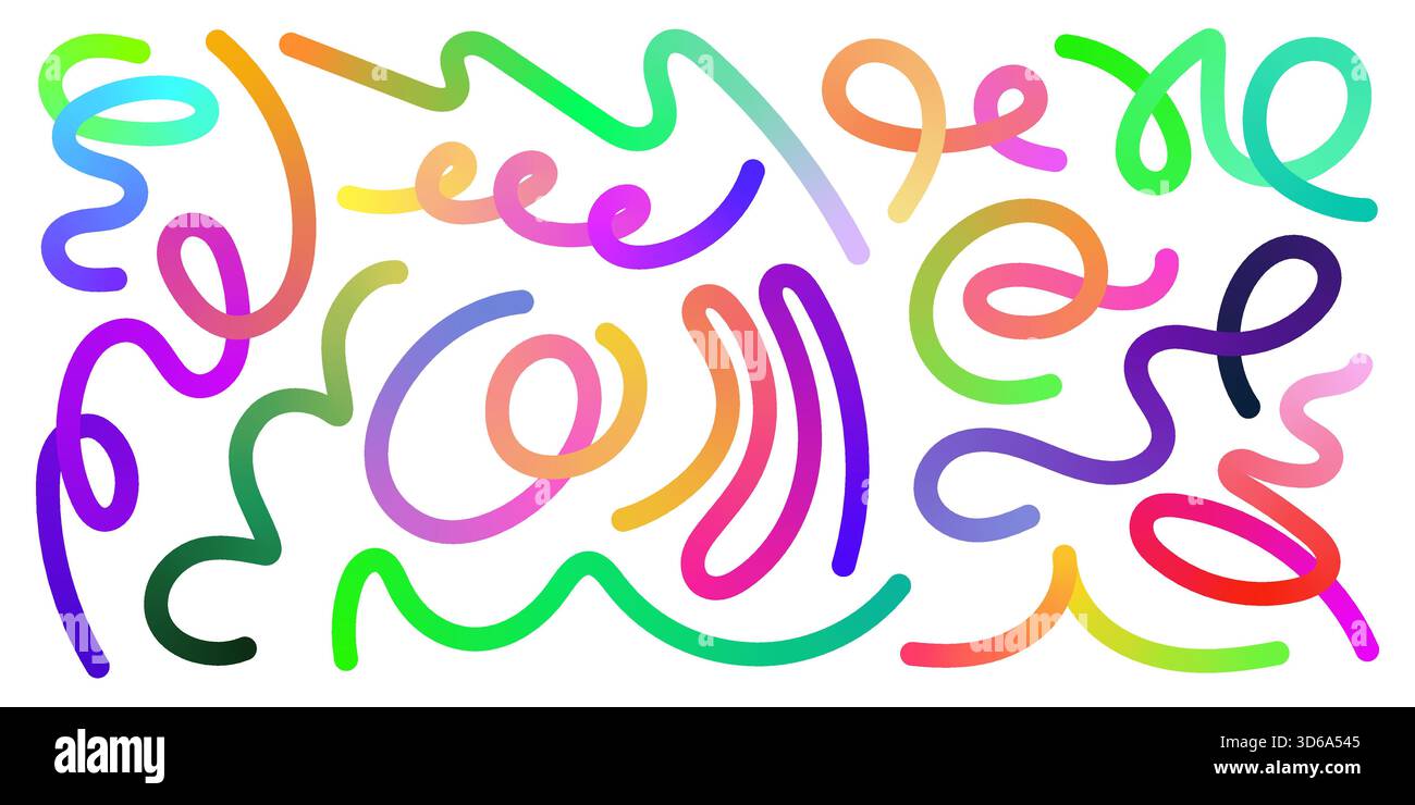 Wave Ribbon Form Abstract gradient waves and flowing ribbons form vibrant patterns ...