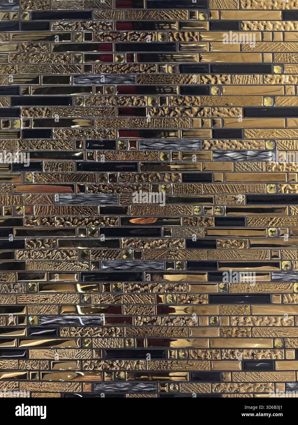Golden tile texture Stock Photo