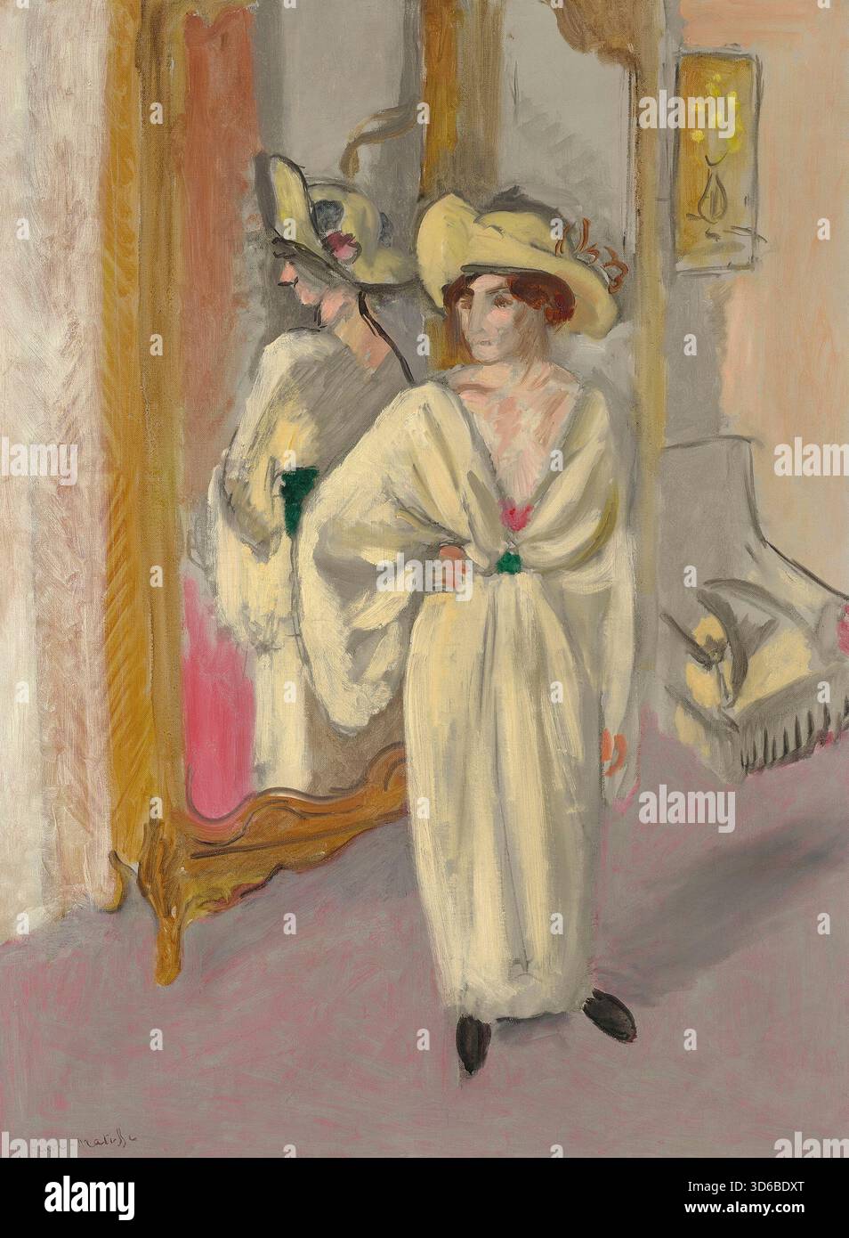 Woman in White Hat, Femme au Chapeau Blanc, Pablo Picasso, 1920-21