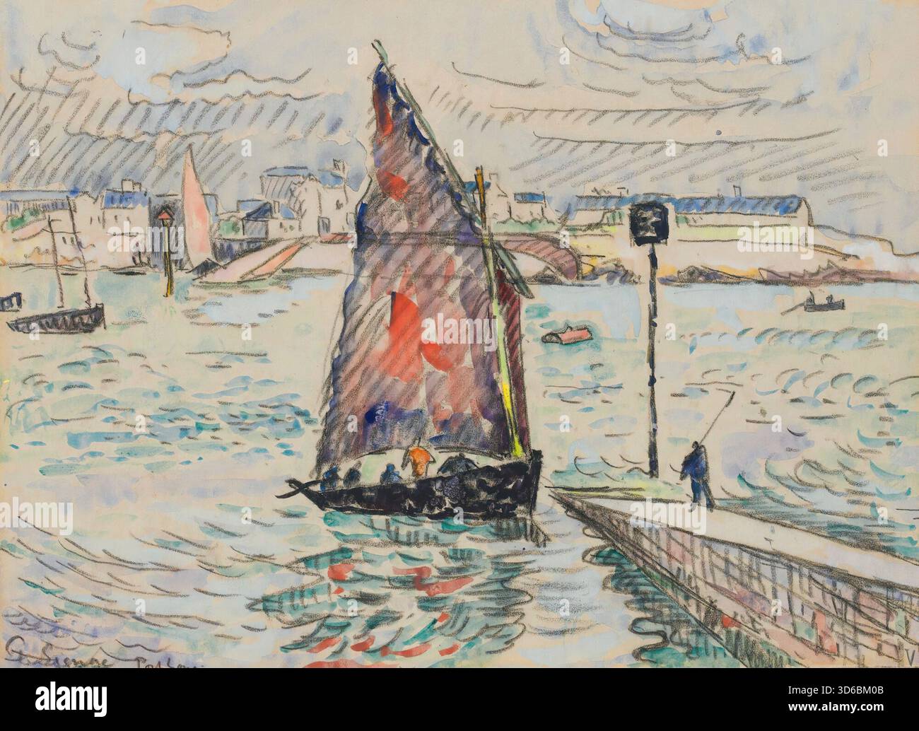 "Port-Louis (circa 1922). Paul Signac (French, 1863-1935 Stock Photo ...