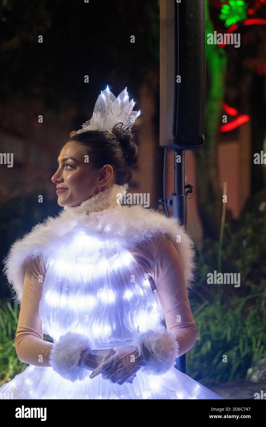 London, UK, 19th November 2025, Christmas Lights were switched on in Fleet Street by Alexander Armstrong, Snoopy and  Lady Lucy French on the 19th November. It marks the start of Festive Fleet Street Quarter 2025 programme which includes a Snoopy sculpture trail. Featuring 12 artist-designed Snoopy sculptures displayed across the Quarter, this runs until 16th January 2026., Andrew Lalchan Photography/Alamy Live News Stock Photo