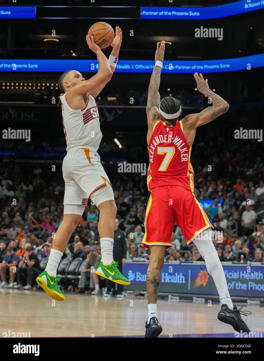 Phoenix Suns guard Devin Booker (1) during of an NBA basketball game ...