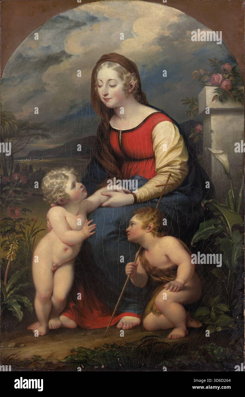 Madonna and child with st john the baptist hi-res stock photography and ...