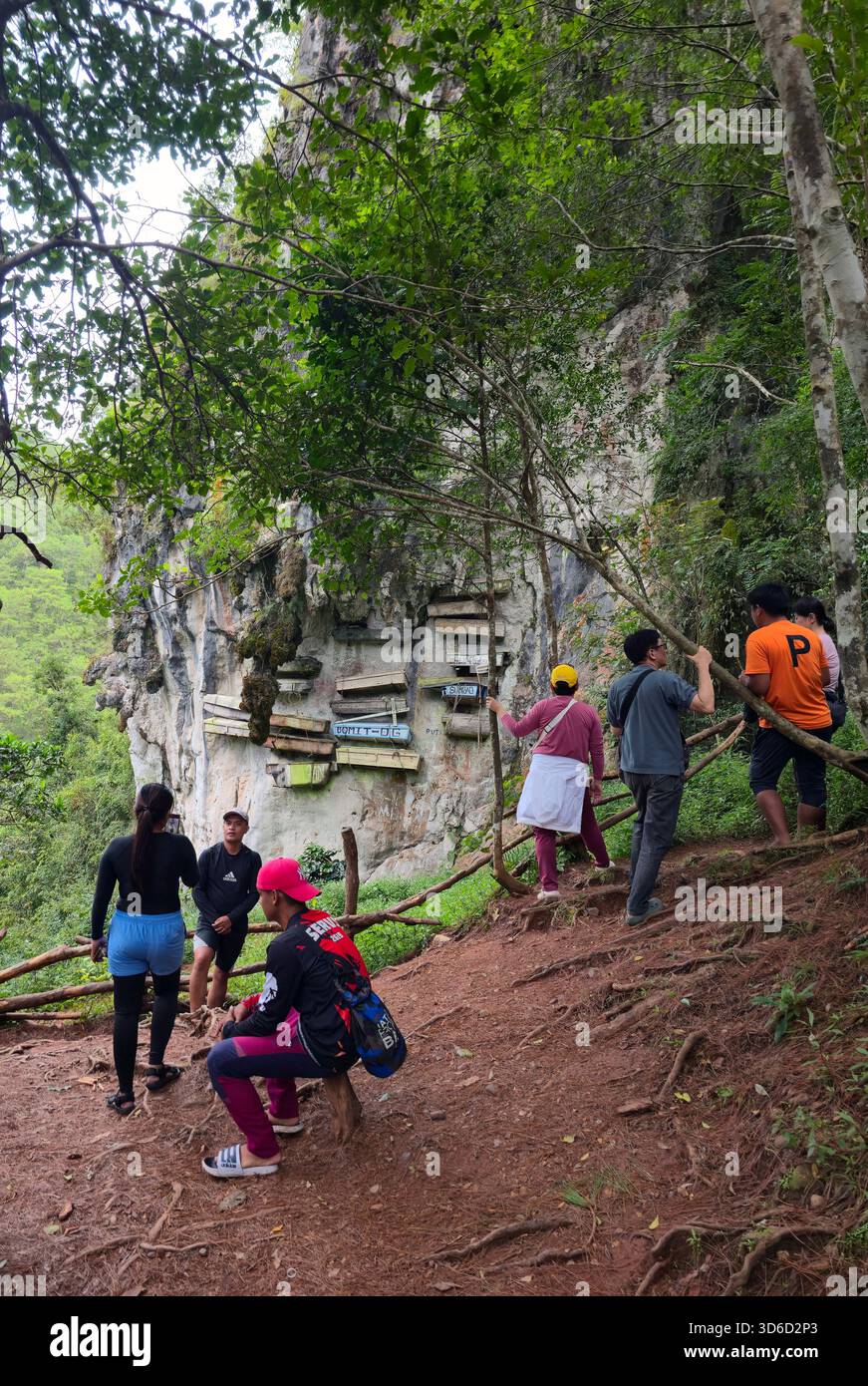 The Hanging Coffins in Sagada, Mountain Province, Luzon, Philippines. - Smartphone Captured Stock Image