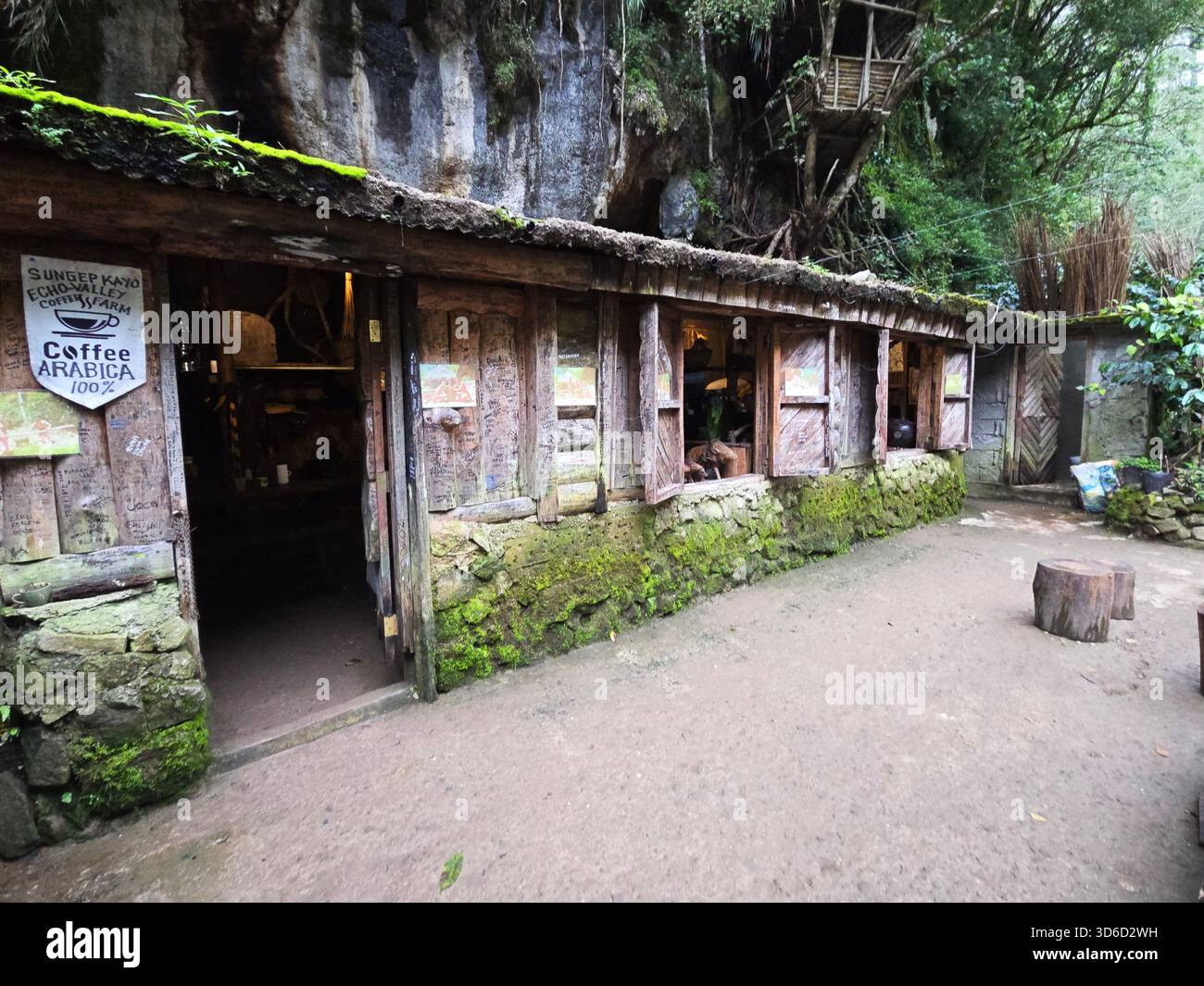 The Echo Valley Farm café in Sagada, Philippines. - Smartphone Captured Stock Image