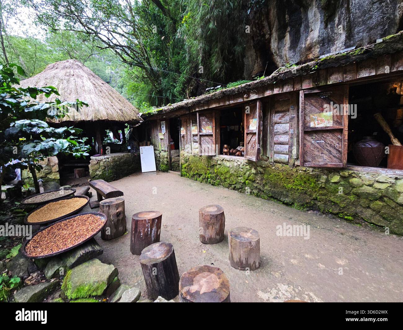 The Echo Valley Farm café in Sagada, Philippines. - Smartphone Captured Stock Image