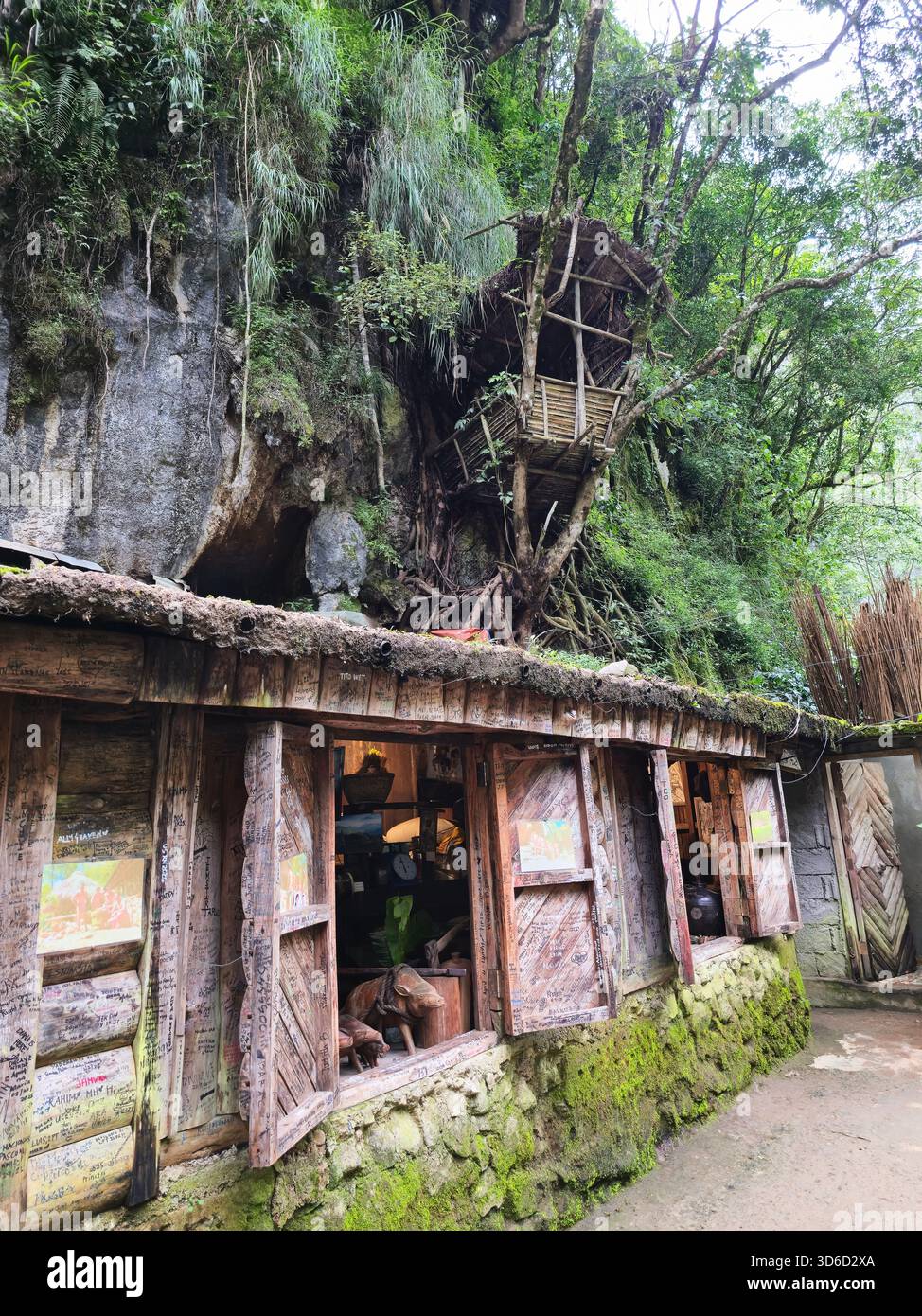 The Echo Valley Farm café in Sagada, Philippines. - Smartphone Captured Stock Image