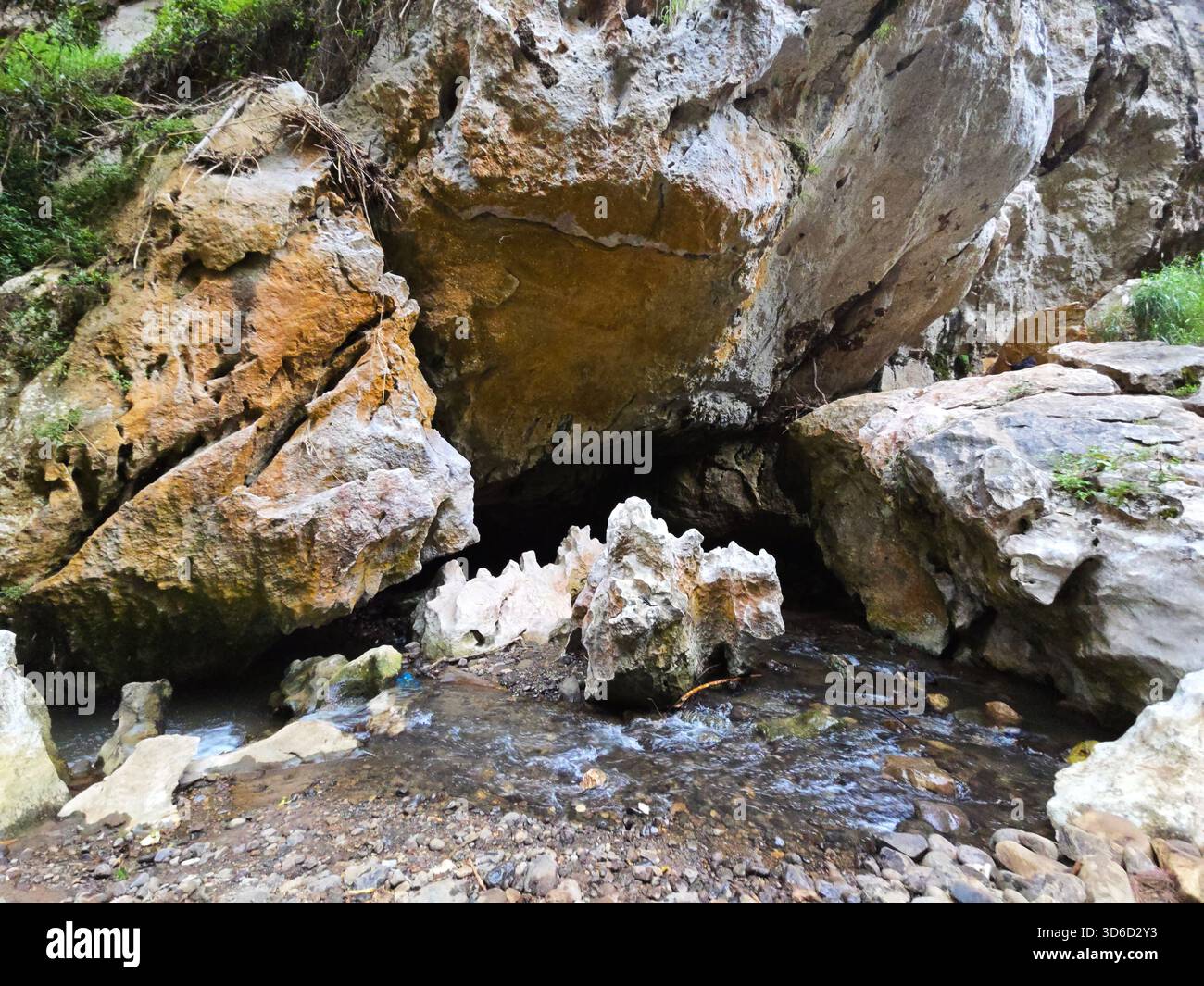Beautiful karst caves at the Echo Valley, Sagada, Philippines. - Smartphone Captured Stock Image