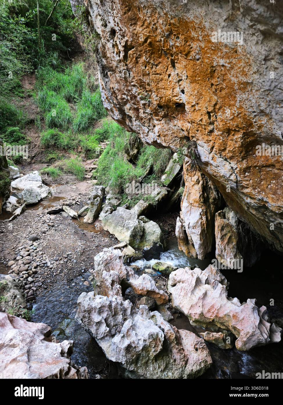 Beautiful karst caves at the Echo Valley, Sagada, Philippines. - Smartphone Captured Stock Image