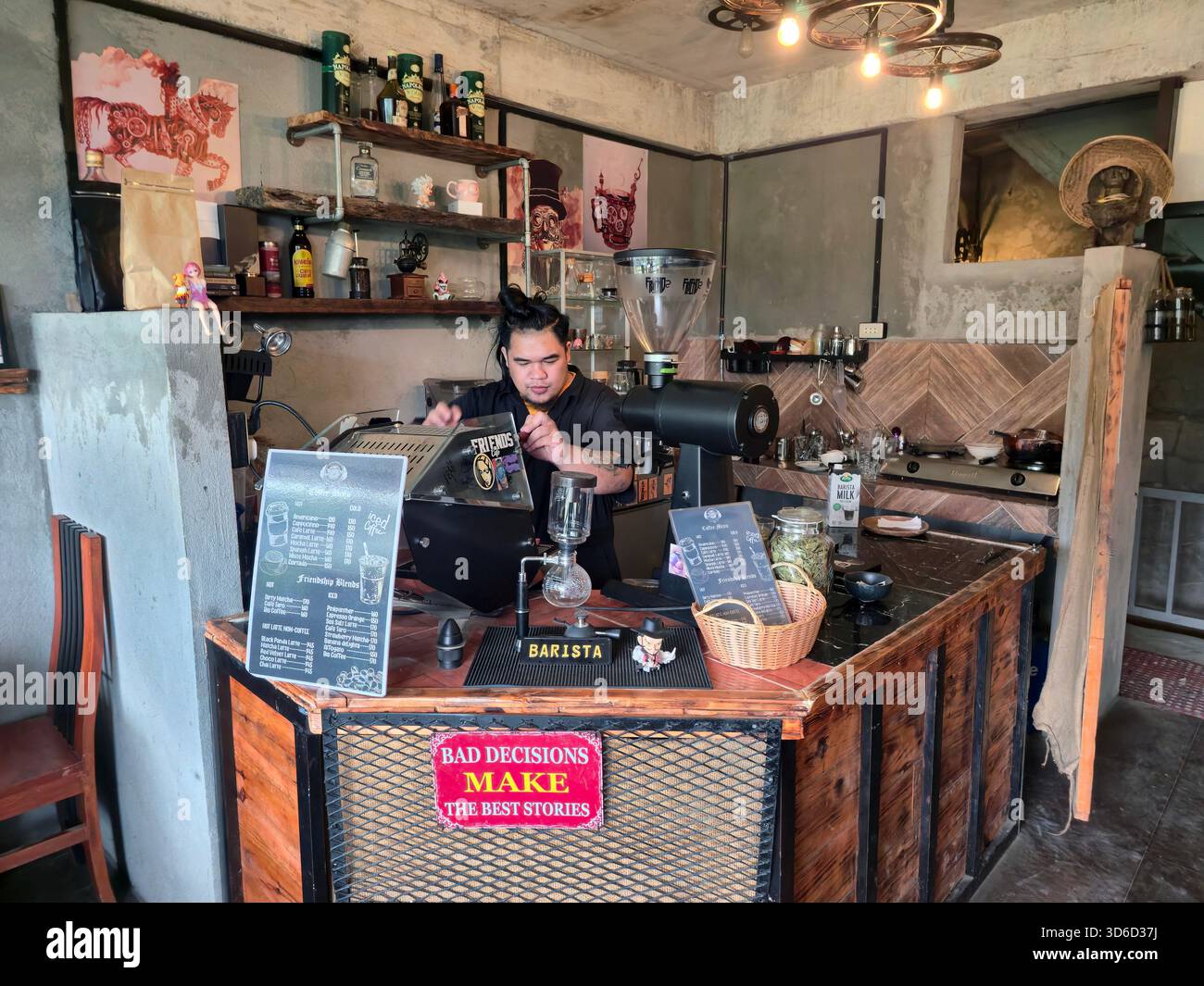 The Friends Cafe in Banaue, Mountain Province, Philippines. - Smartphone Captured Stock Image
