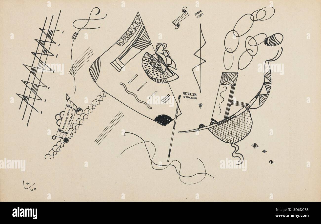 Ohne Titel (1940). Wassily Kandinsky (Russian, 1866 - 1944 Stock